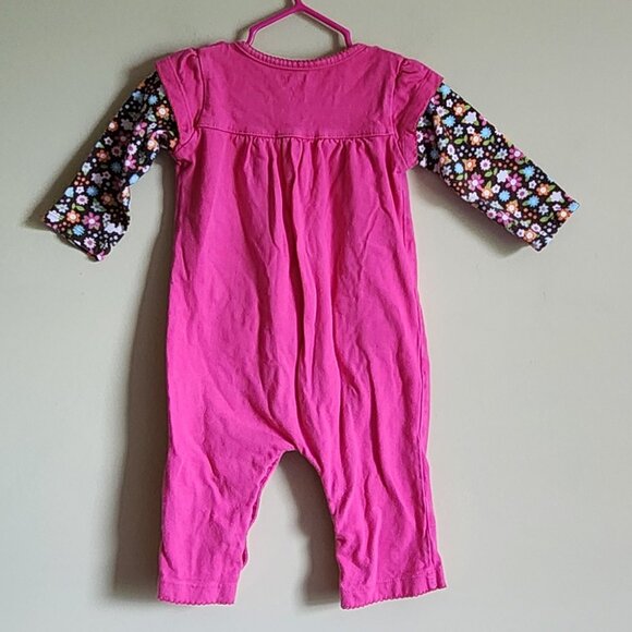Carters Cute Pink Flowered Outfit Size 9 Months - Picture 4 of 5